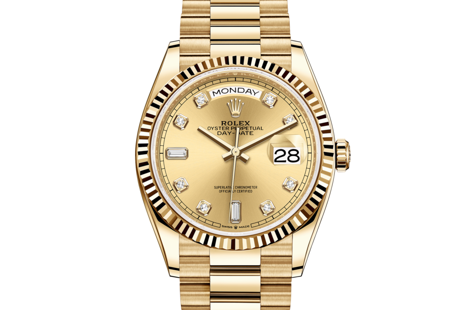 Rolex Day-Date de Oyster, 36 mm, oro amarillo, m128238-0008 - Frente