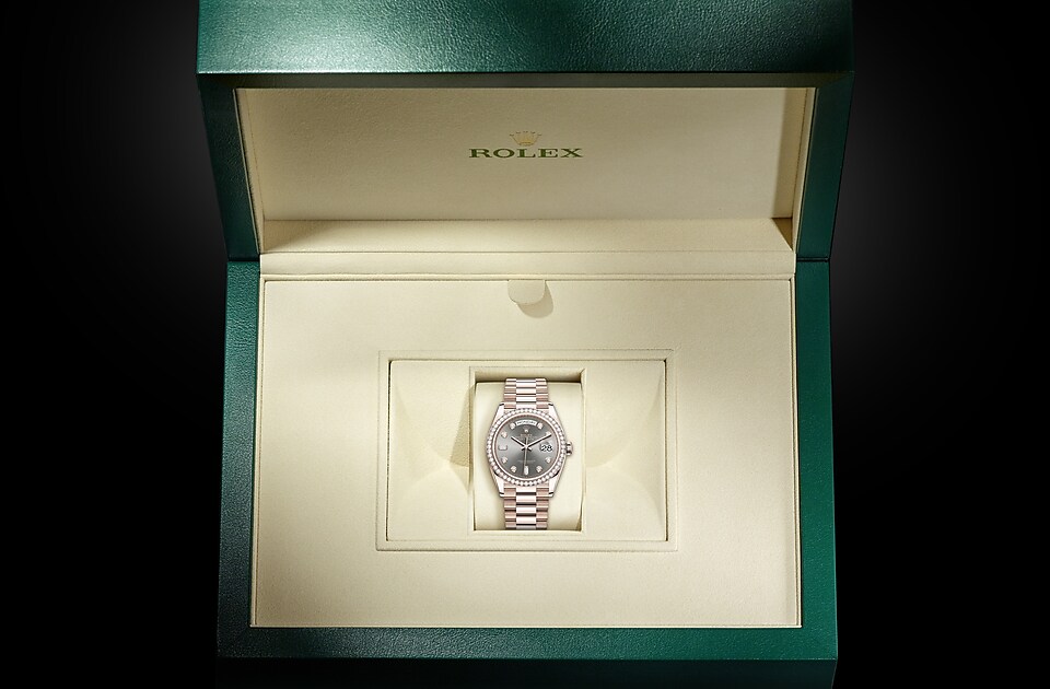 Rolex Day-Date de Oyster, 36 mm, oro Everose y diamantes, m128345rbr-0052 - Caja