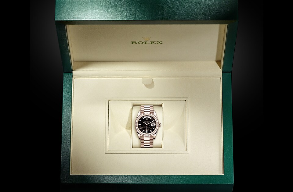 Rolex Day-Date de Oyster, 40 mm, oro Everose y diamantes, m228345rbr-0016 - Caja