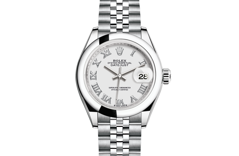 Rolex Lady-Datejust de Oyster, 28 mm, acero Oystersteel, m279160-0015 - Frente
