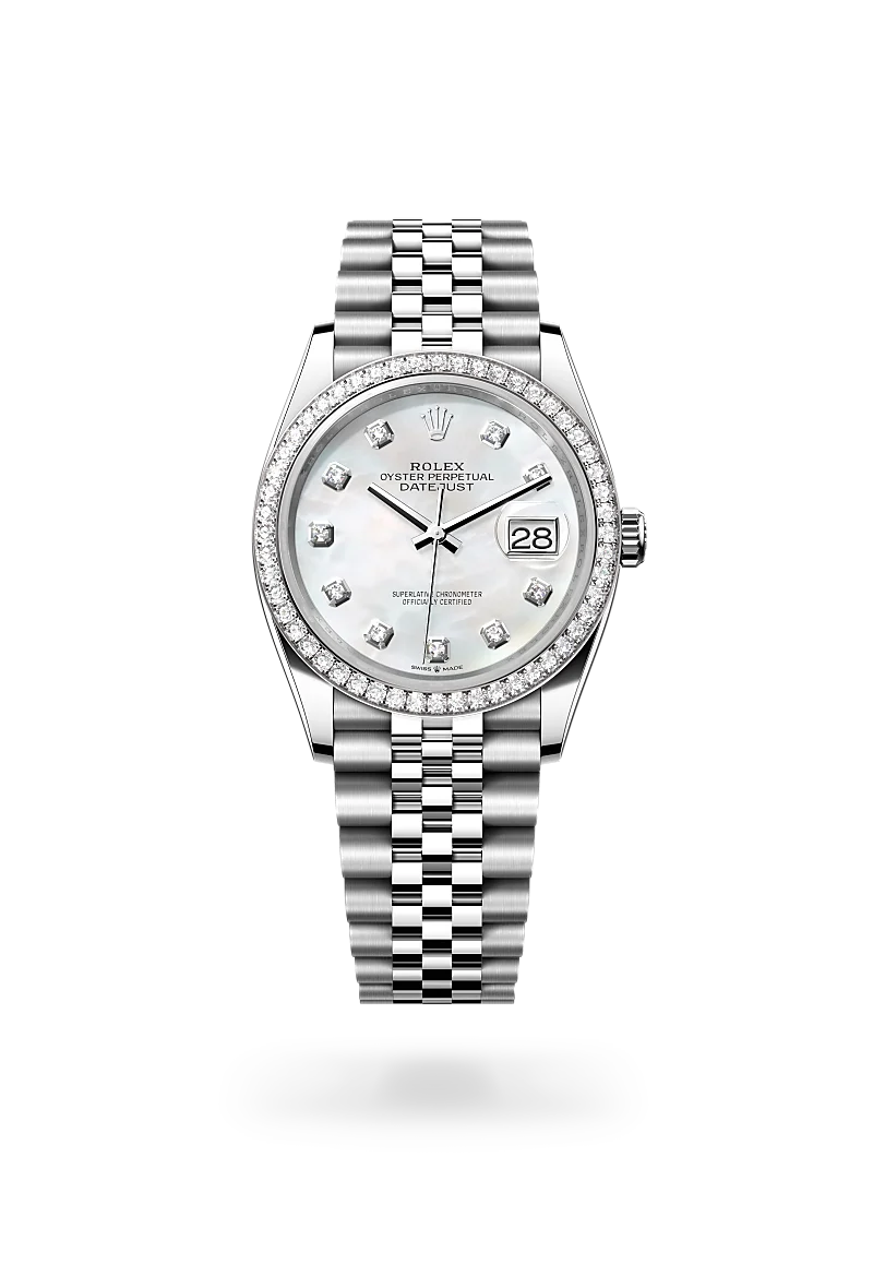 Rolex Datejust 36 de Oyster 36 mm acero Oystersteel oro blanco y diamantes m126284rbr 0011 CASA BANCHERO