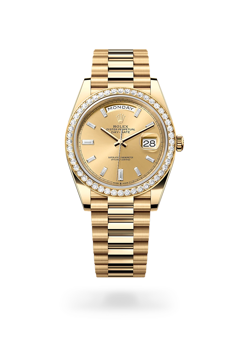 Rolex Day Date 40 de Oyster 40 mm oro amarillo y diamantes m228348rbr 0002 CASA BANCHERO