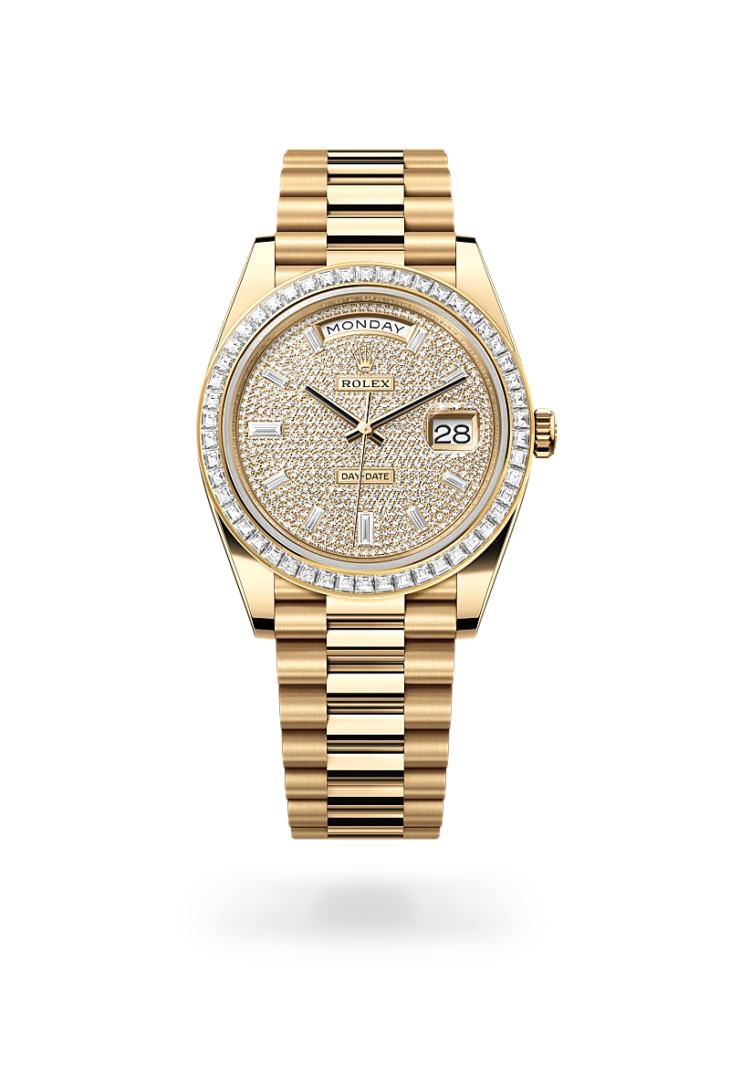 Rolex Day Date 40 de Oyster 40 mm oro amarillo y diamantes m228398tbr 0036 CASA BANCHERO