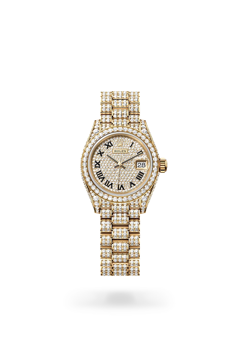 Rolex Lady Datejust de Oyster 28 mm oro amarillo y diamantes m279458rbr 0001 CASA BANCHERO