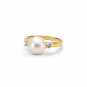 Anillo Perla Brillantes
