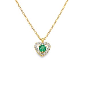 Pendantif Cuore Esmeralda
