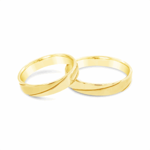 Aro Confort Vena Diagonal - Oro Amarillo