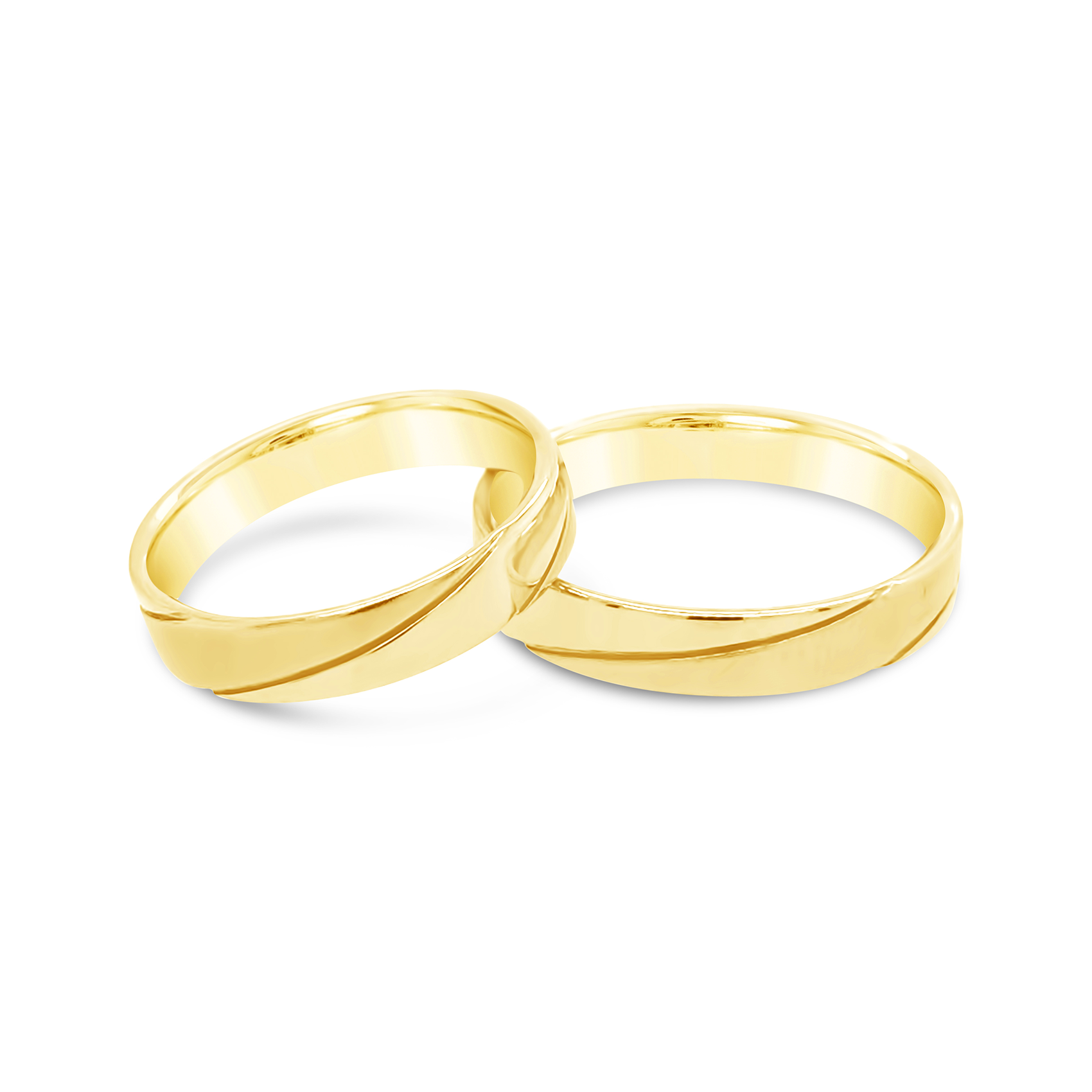 Imagen principal Aro Confort Vena Diagonal - Oro Amarillo