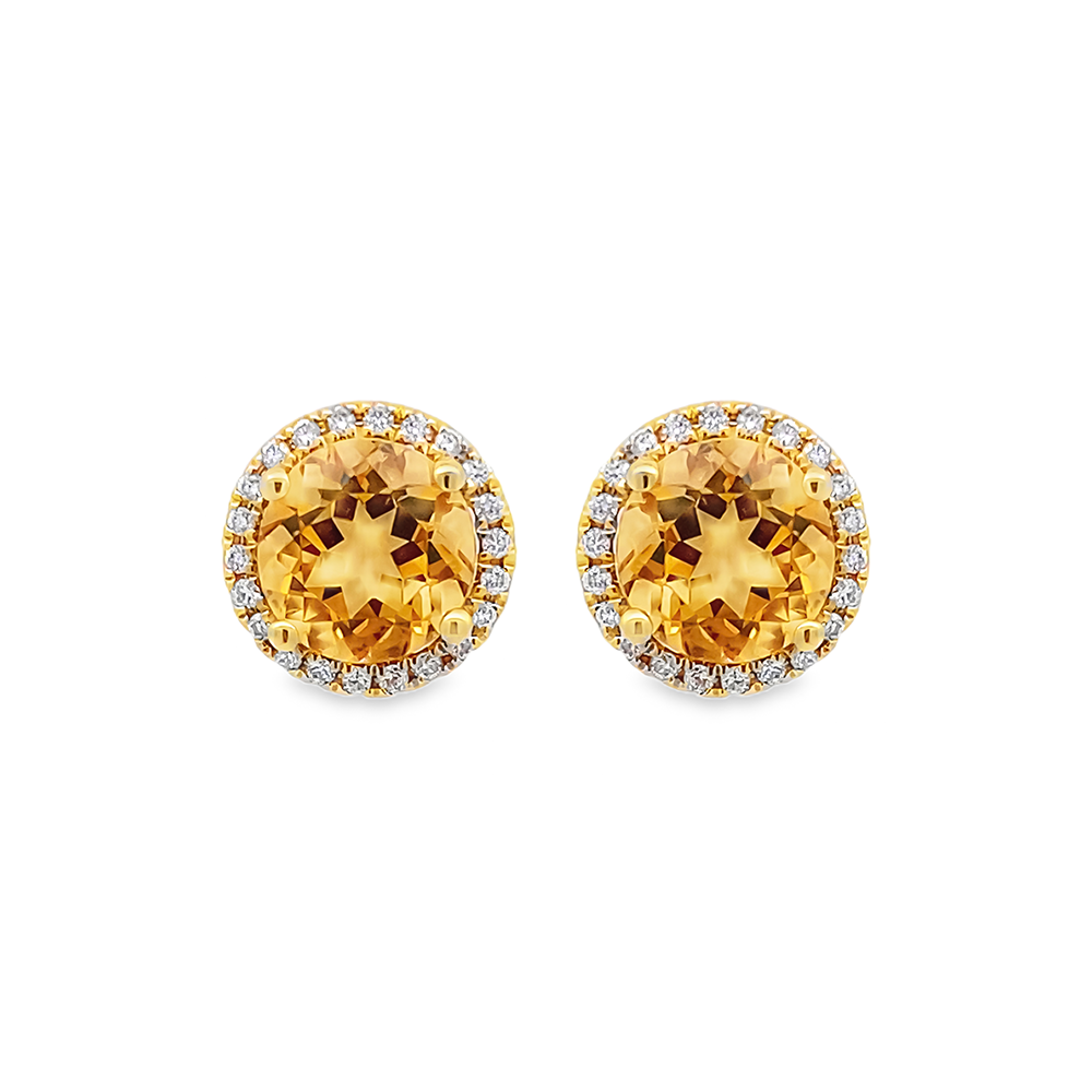 Imagen principal Aretes Redondos de Citrino