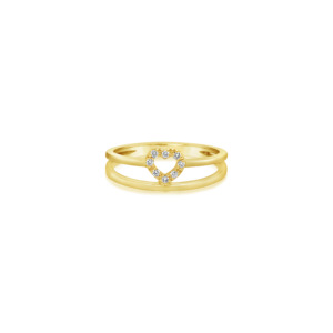 Anillo Promesa Corazón Doble