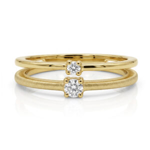 Anillo Promesa Doble Brillante