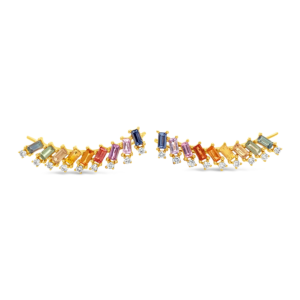 Aretes Curvos Zafiro