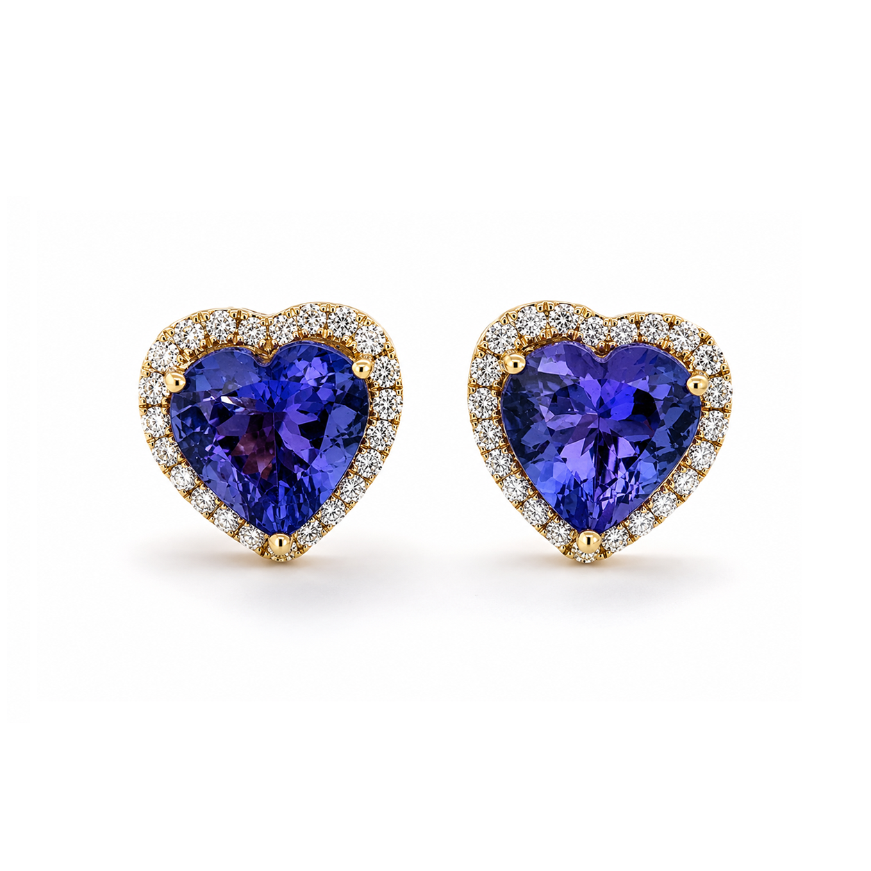 Imagen principal Aretes Corazón Tanzanita