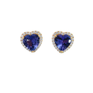 Aretes Corazón Tanzanita