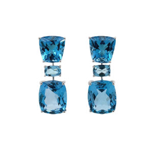 Aretes Largos Cuadrados Topacio
