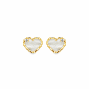 Aretes Corazón Madre Perla