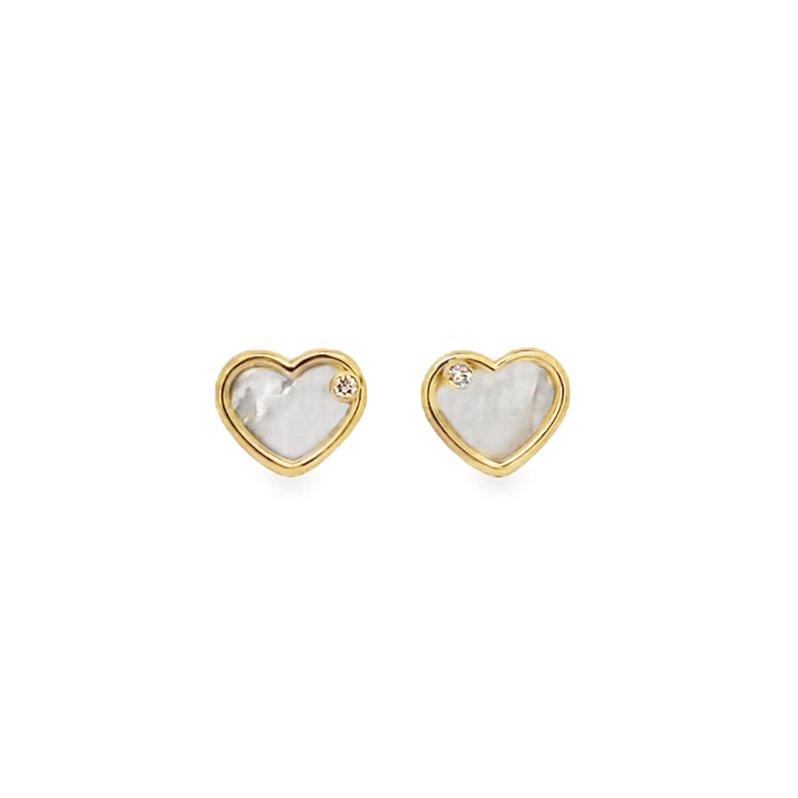 Aretes Corazón Madre Perla