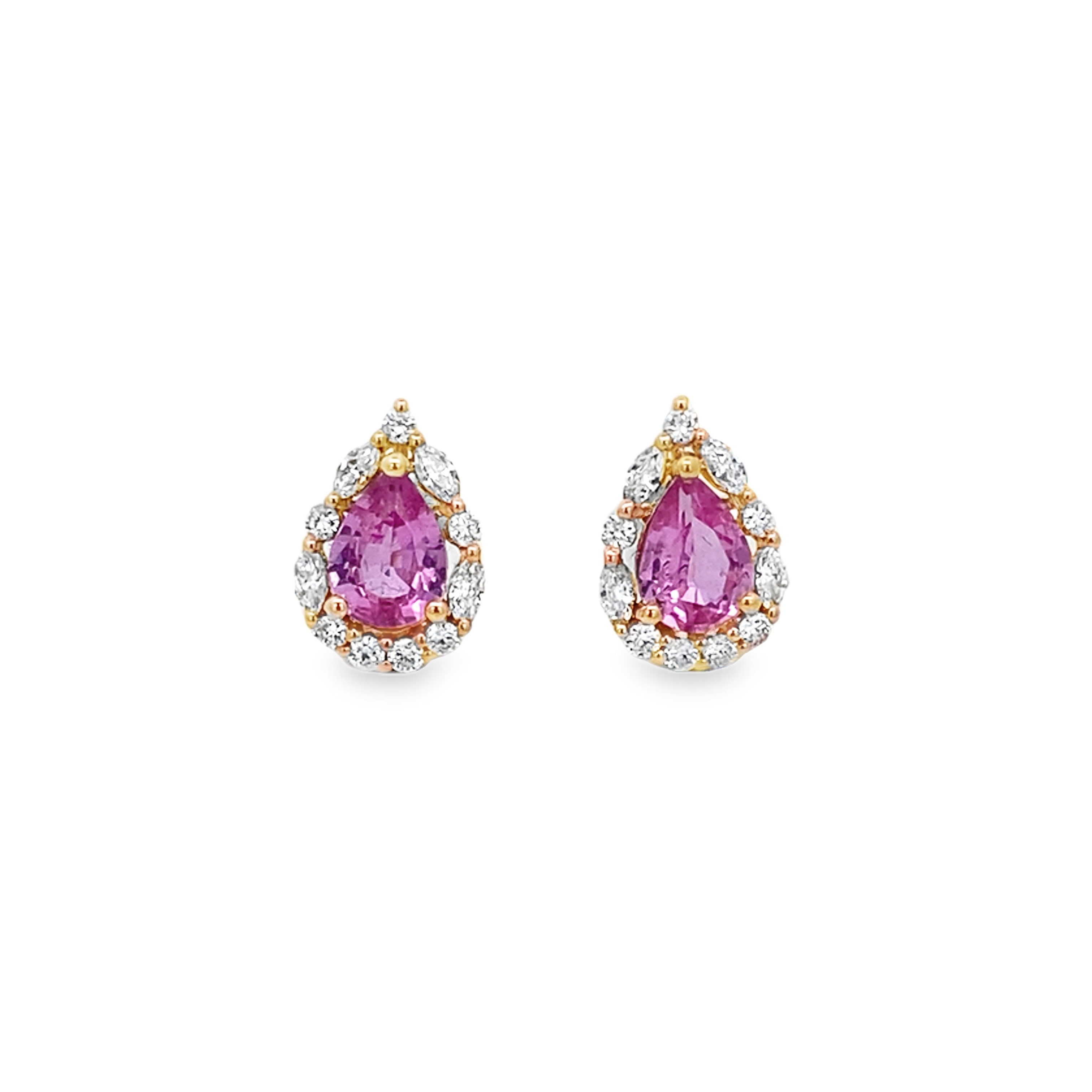 Aretes Zafiro Rosa