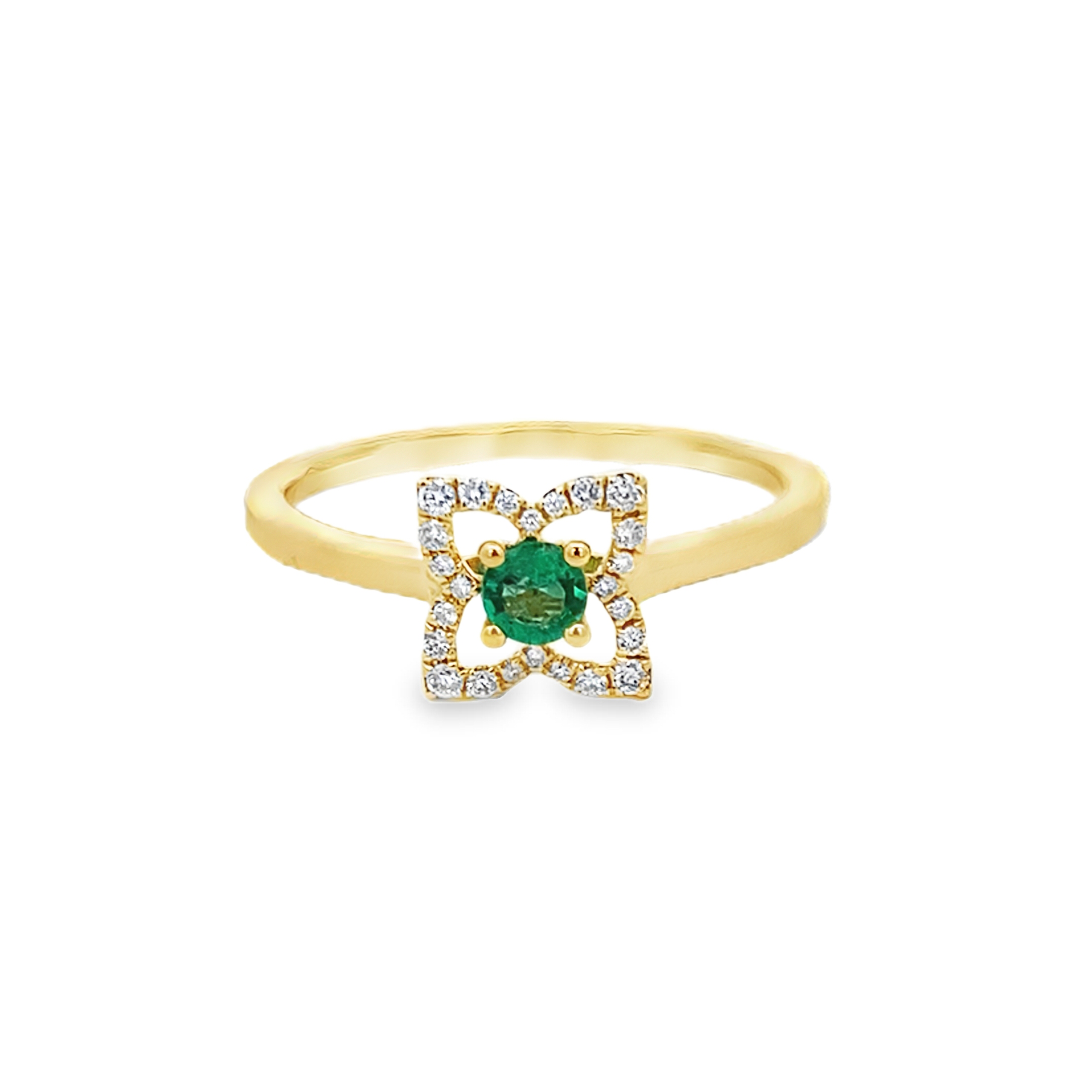 Anillo Flor Esmeralda