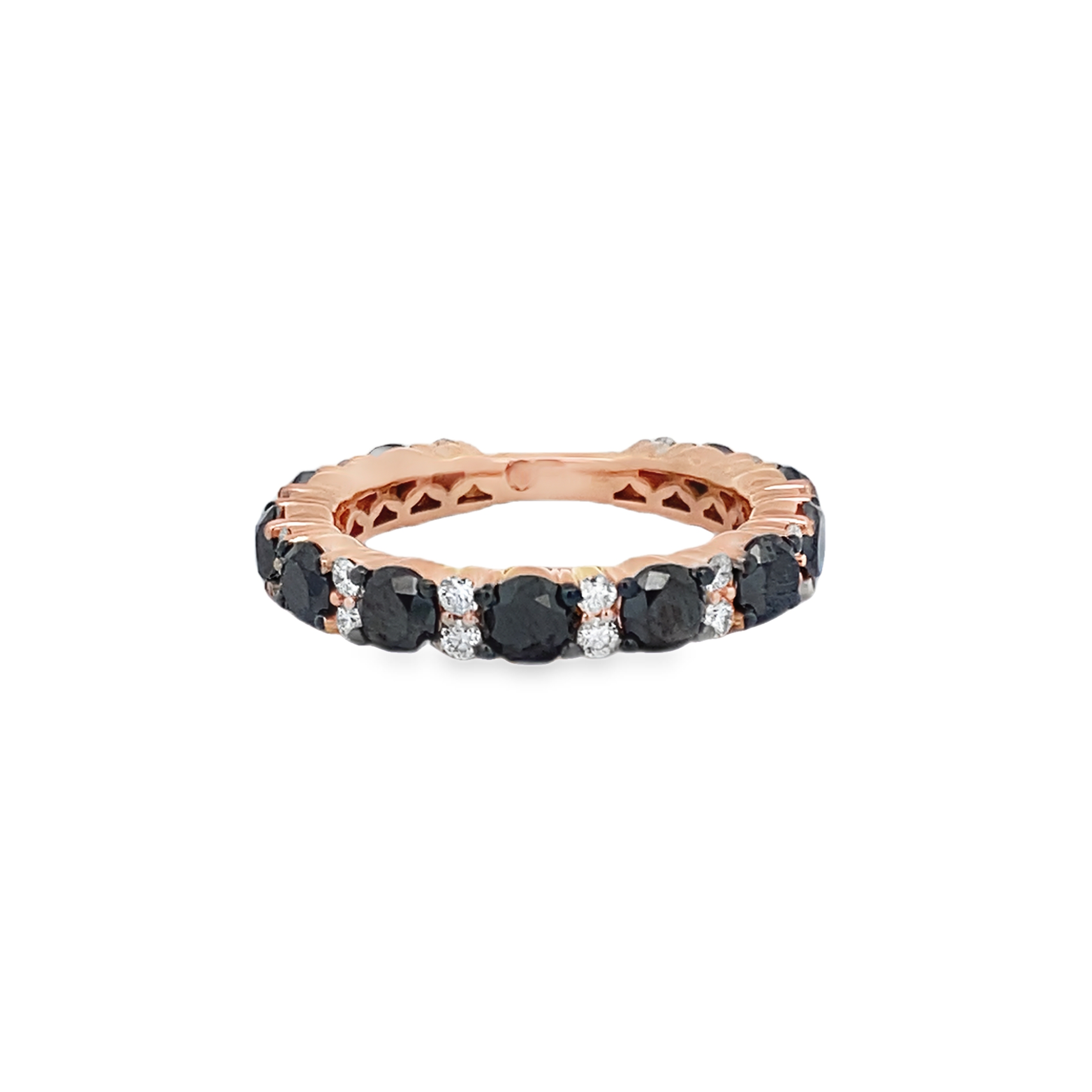 Anillo Eternity Brillantes Negros