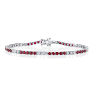 Pulsera Tennis Rubí