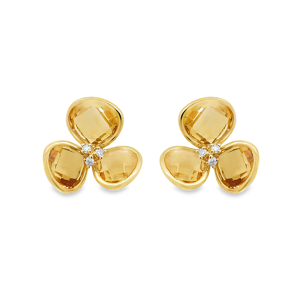 Imagen principal Aretes Flor Citrino