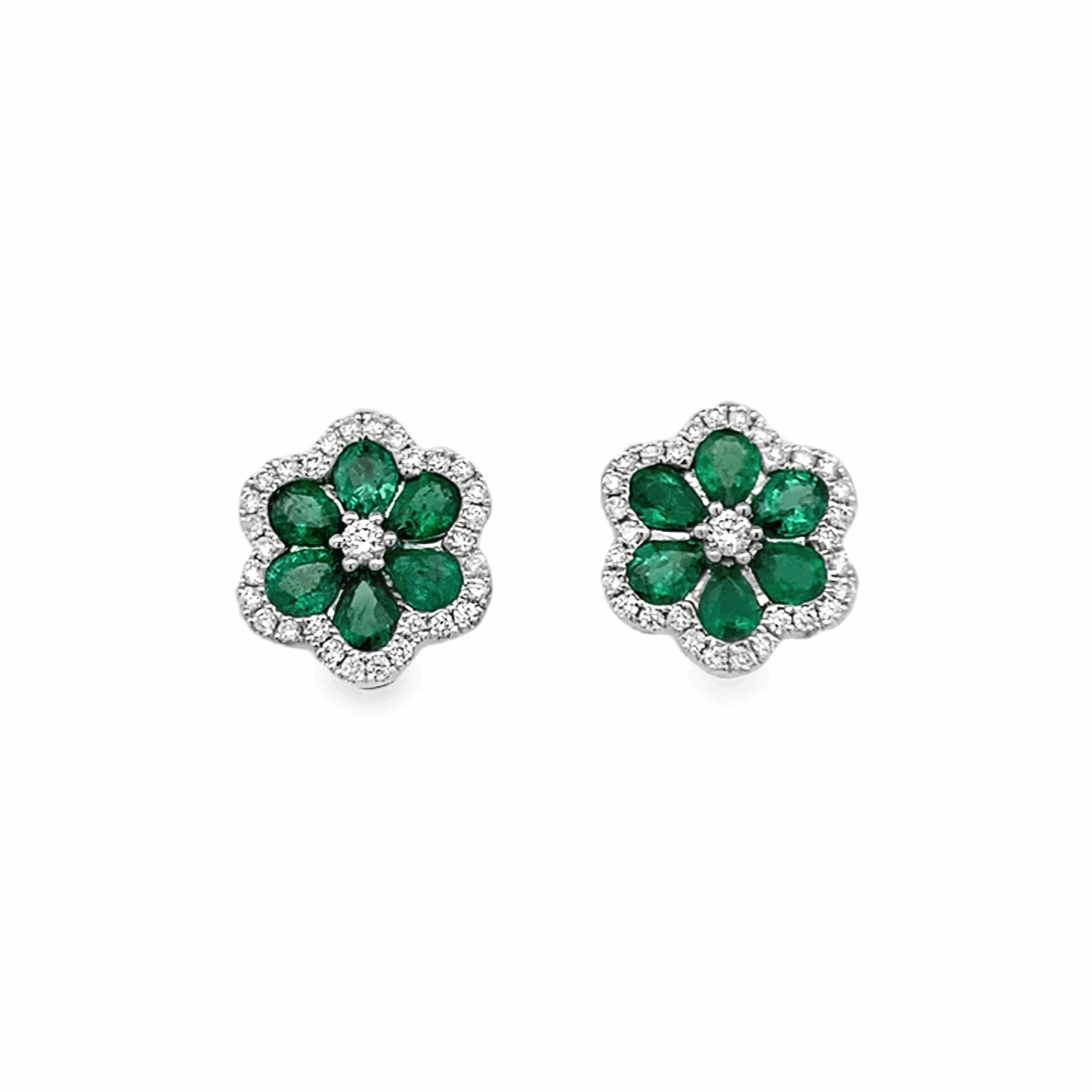 Imagen principal Aretes Flor Esmeralda