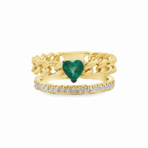 Anillo Eslabón Esmeralda
