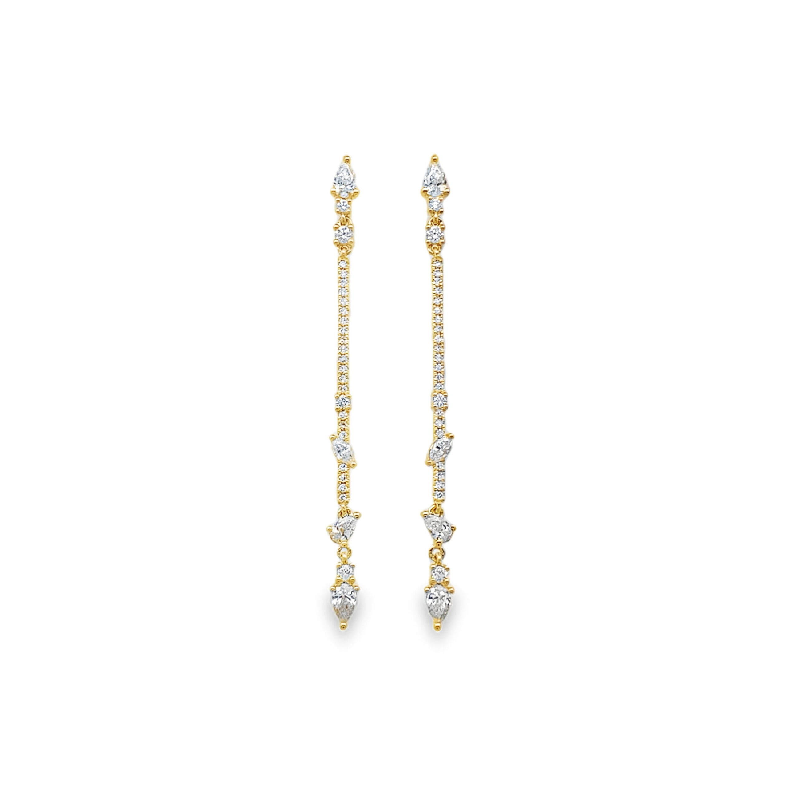 Imagen principal Aretes Largos Diamantes