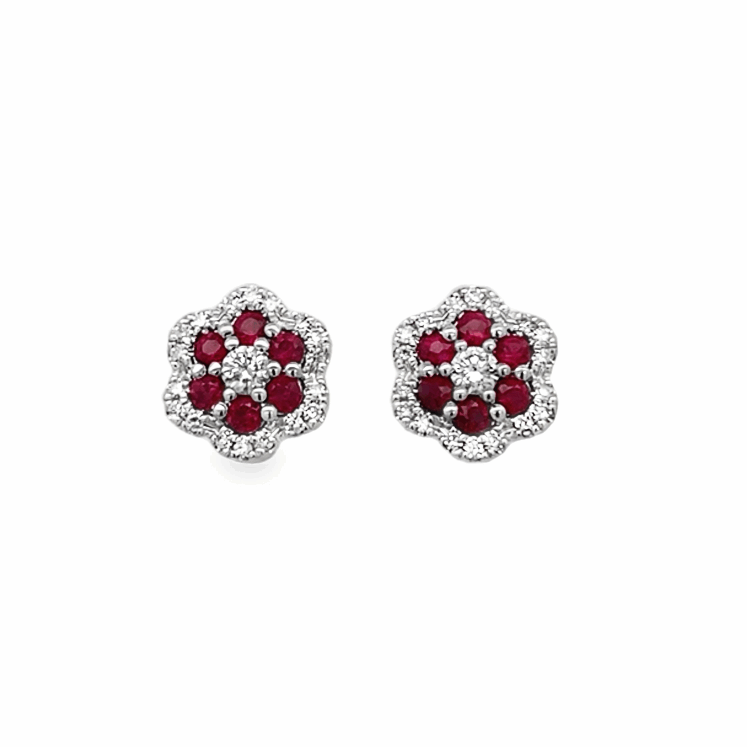 Imagen principal Aretes Flor Rubí