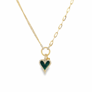 Pendantif Corazón Malaquita