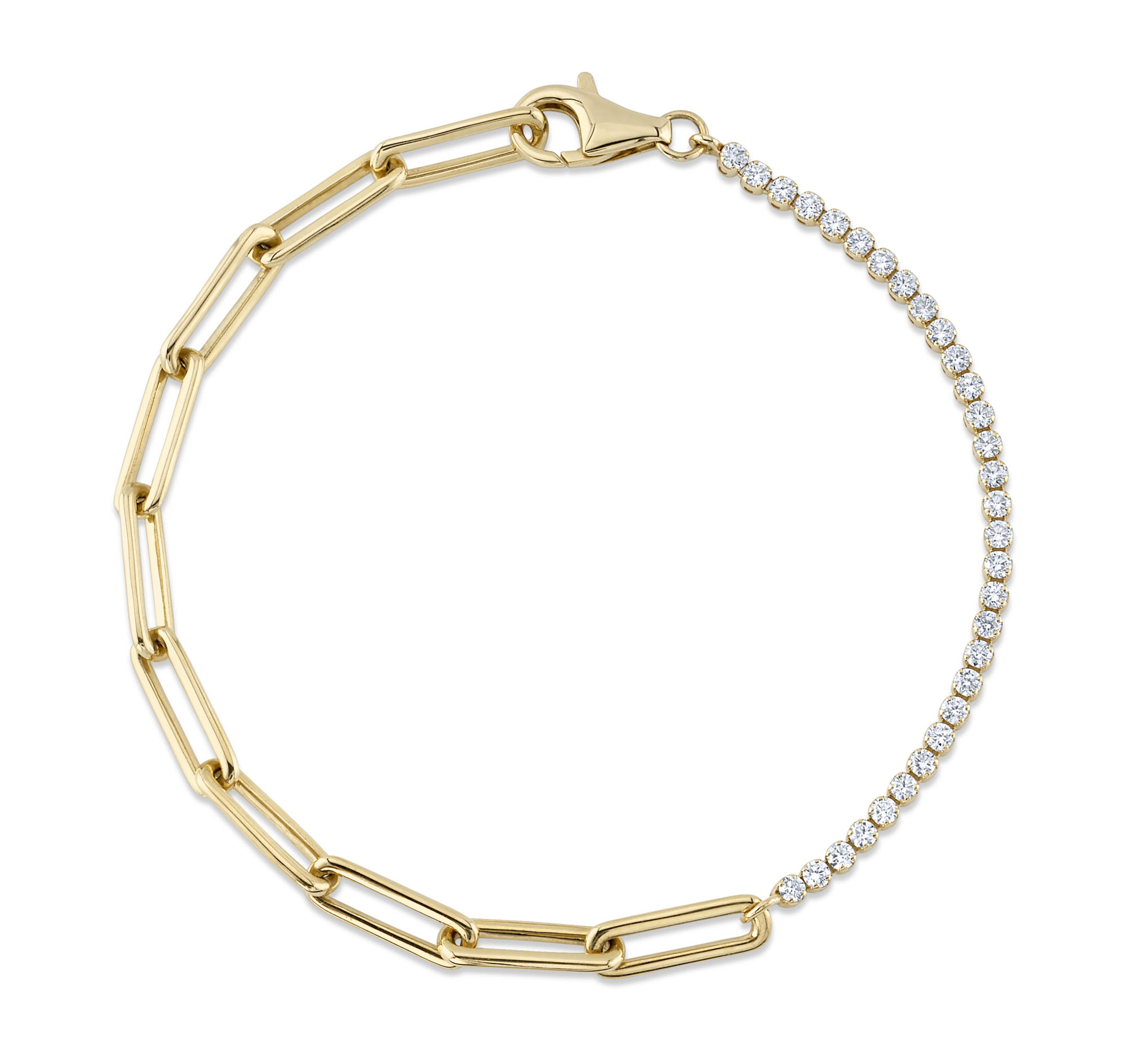 Slide Pulsera Tennis Paper Clip