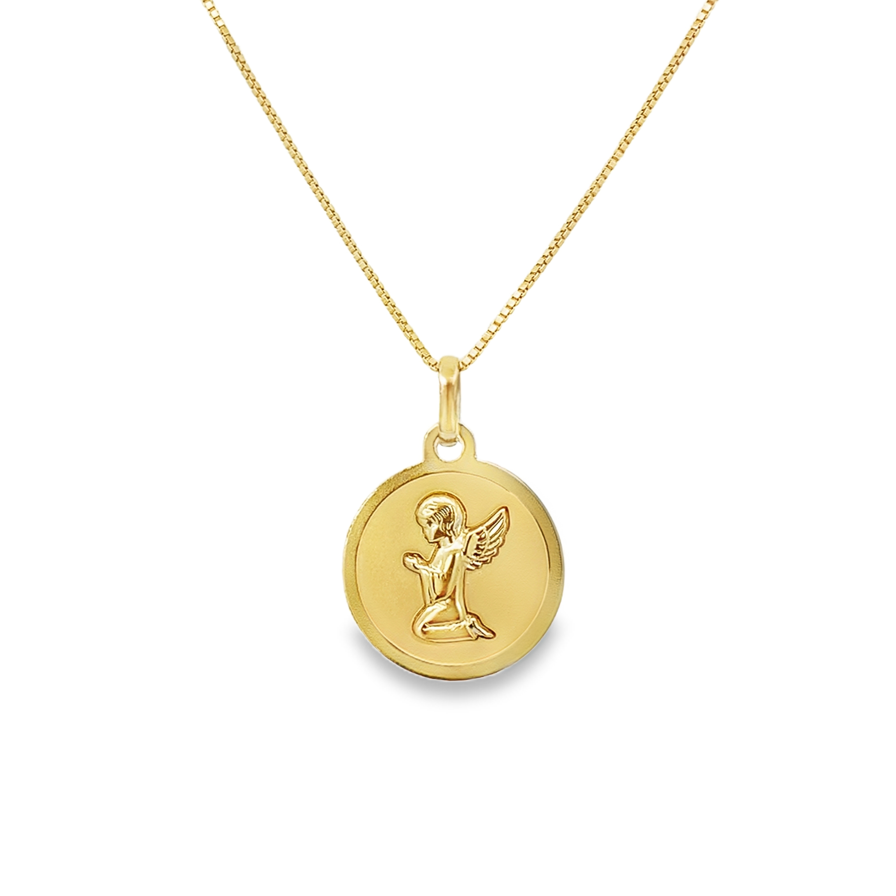 Medalla Angelito de rodillas