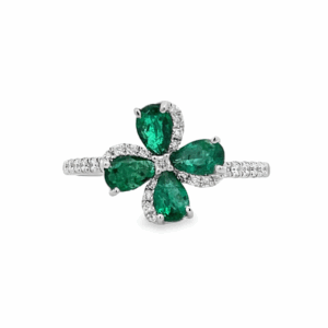 Anillo Flor Esmeralda