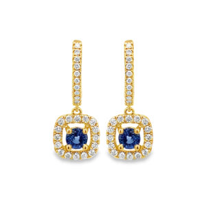 Argollas Colgantes Zafiros