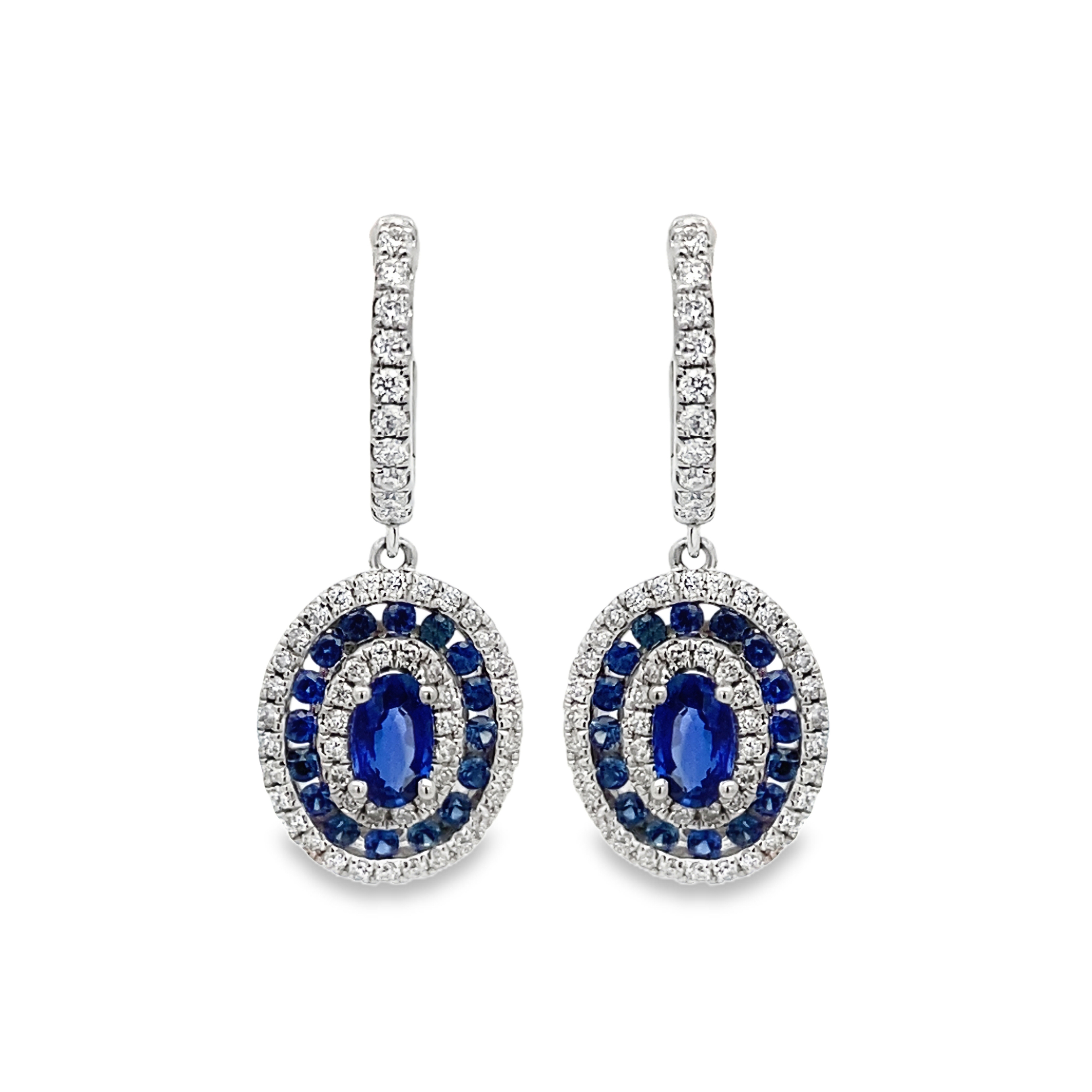 Argollas Colgantes Zafiros