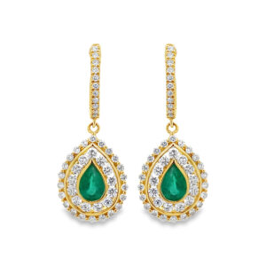 Argollas Colgantes Esmeraldas