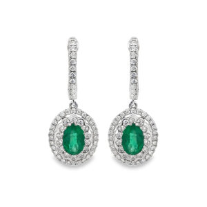 Argollas Colgantes Esmeraldas
