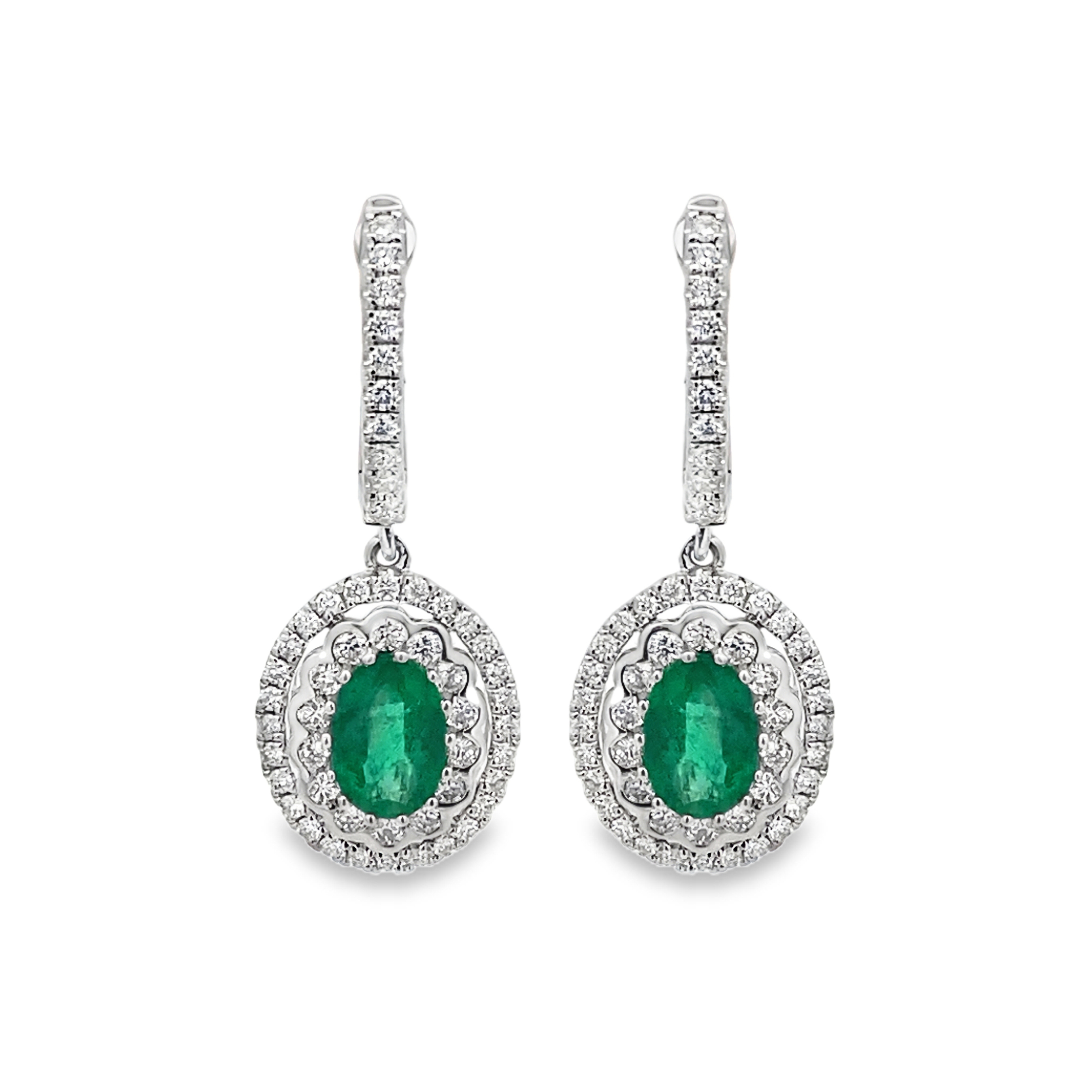 Argollas Colgantes Esmeraldas