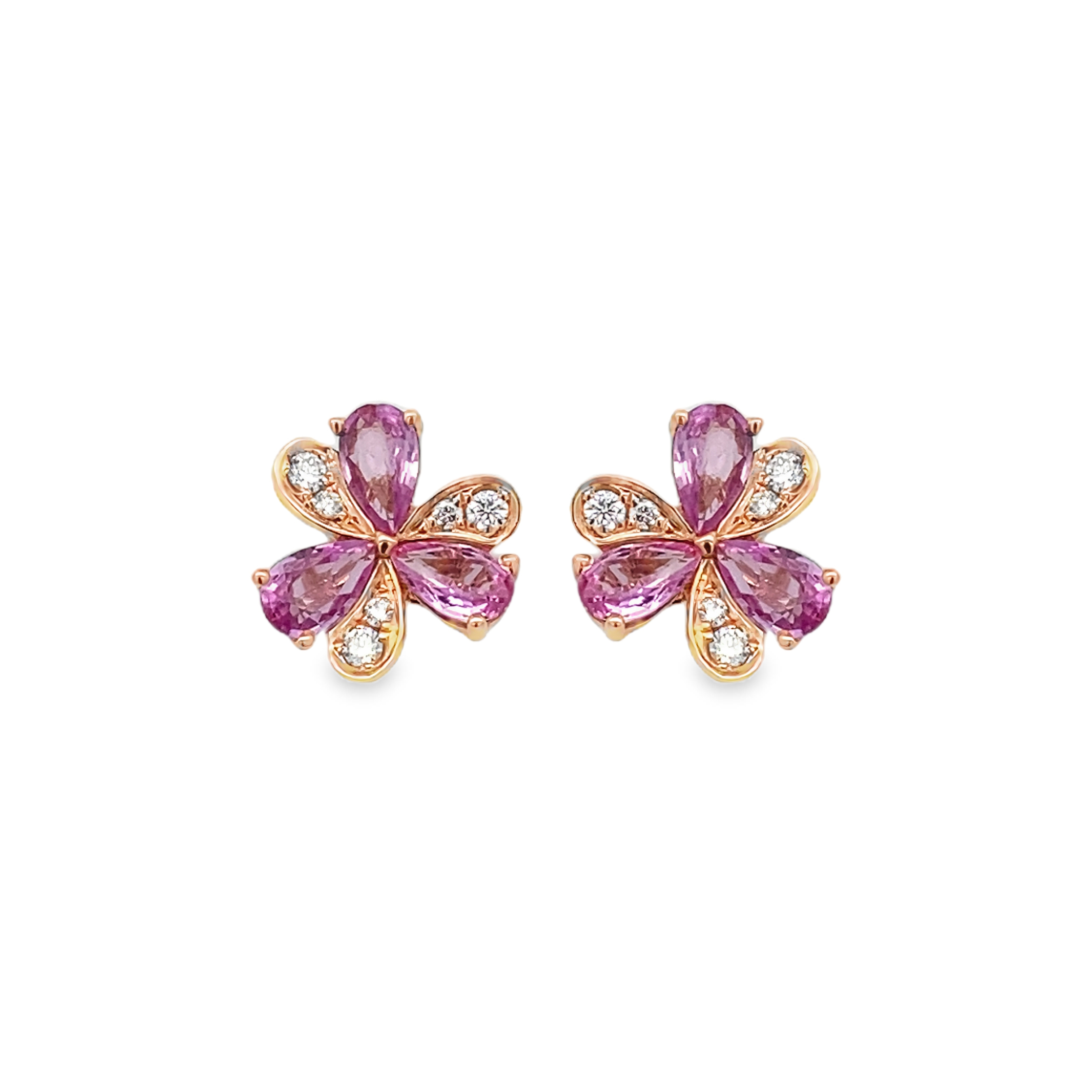 Aretes Zafiro Rosa