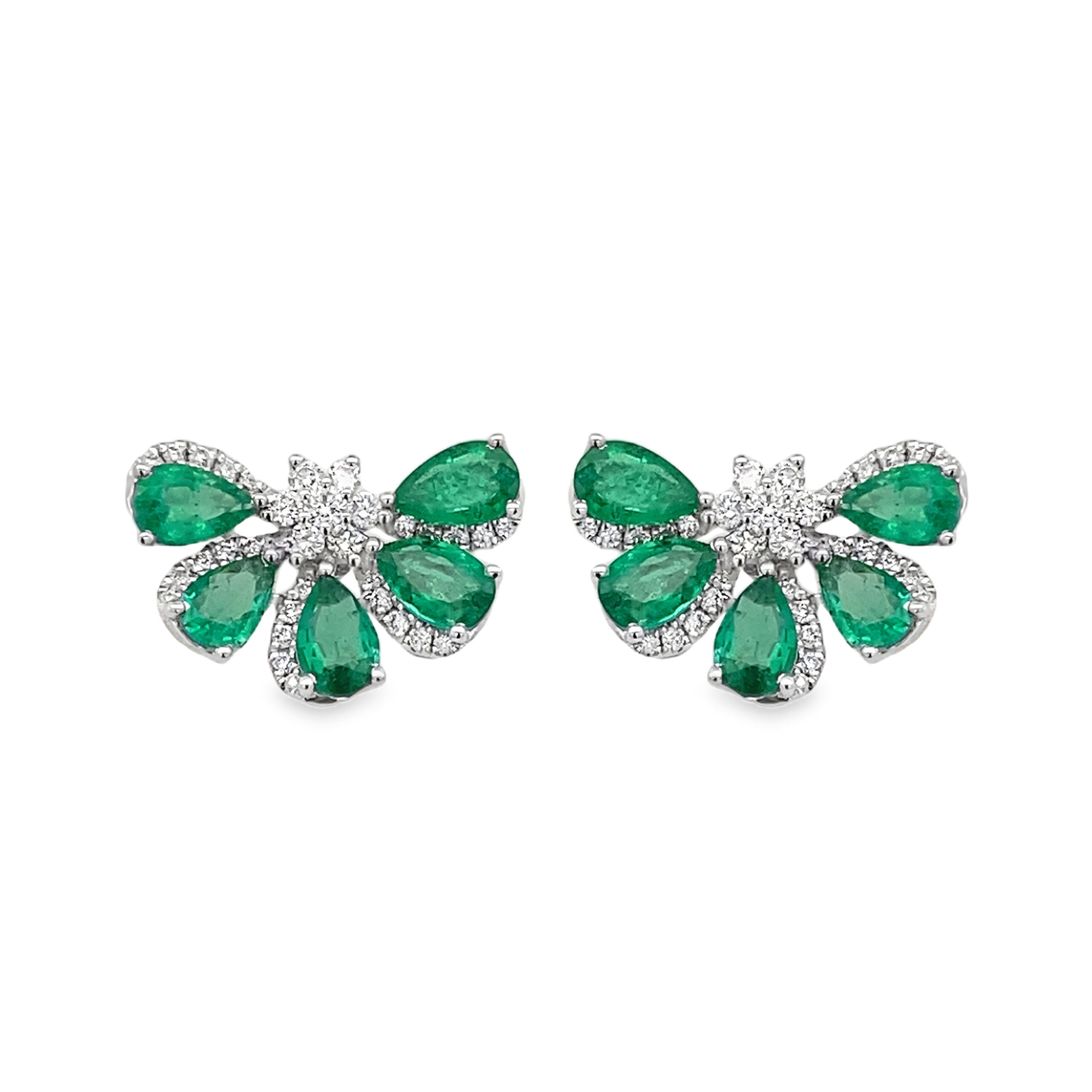 Imagen principal Aretes Flor Esmeraldas