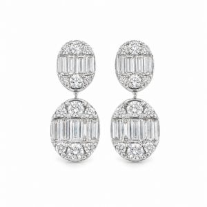 Aretes Colgantes Doble Oval