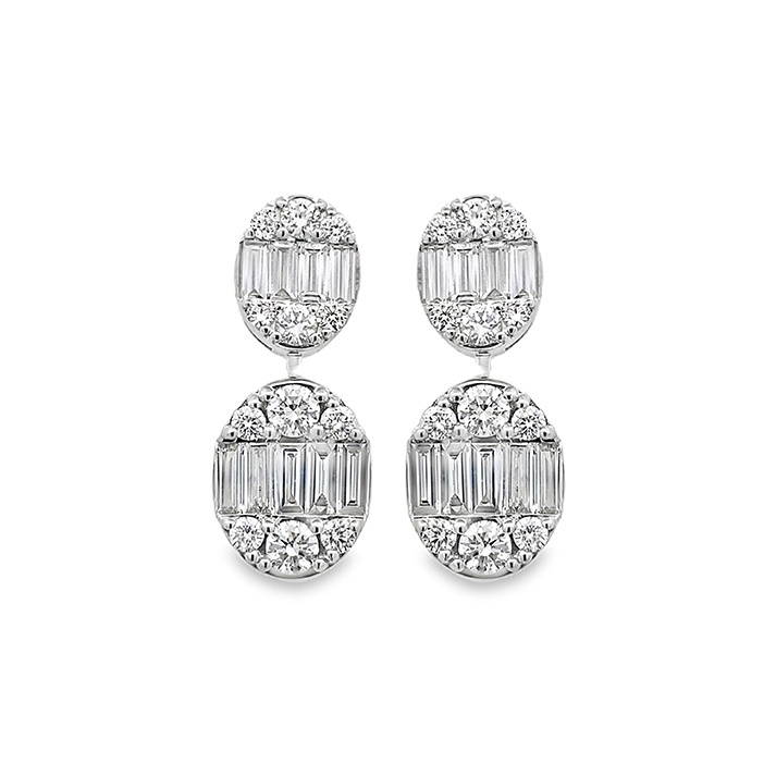 Imagen principal Aretes Colgantes Doble Oval