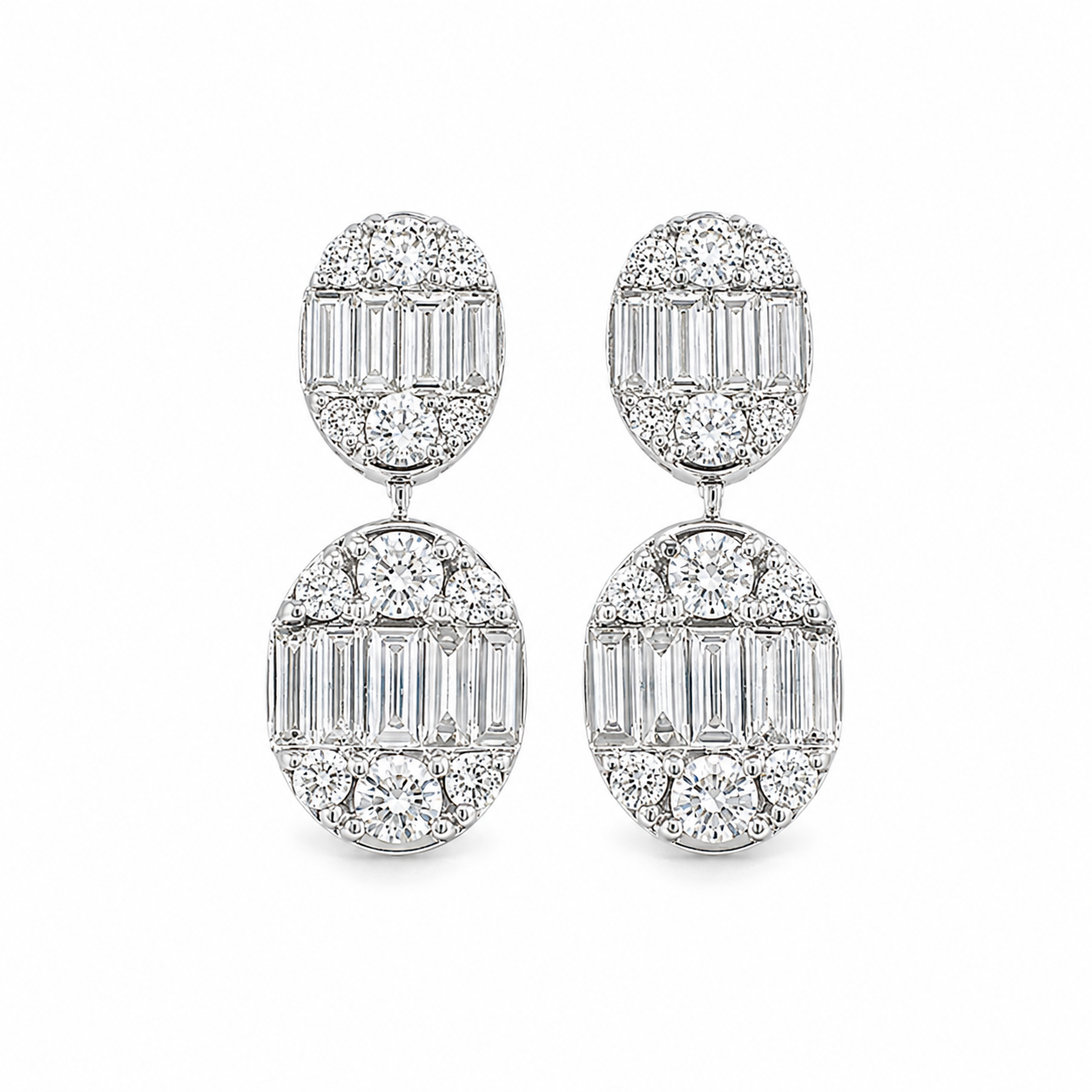 Imagen principal Aretes Colgantes Doble Oval