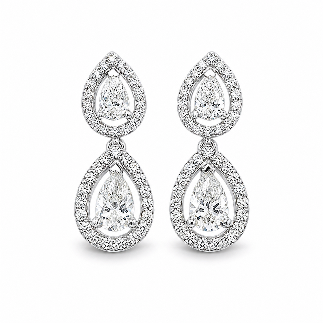 Imagen principal Aretes Colgantes Doble Gota