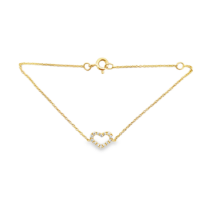 Pulsera Corazón Borde Brillantes