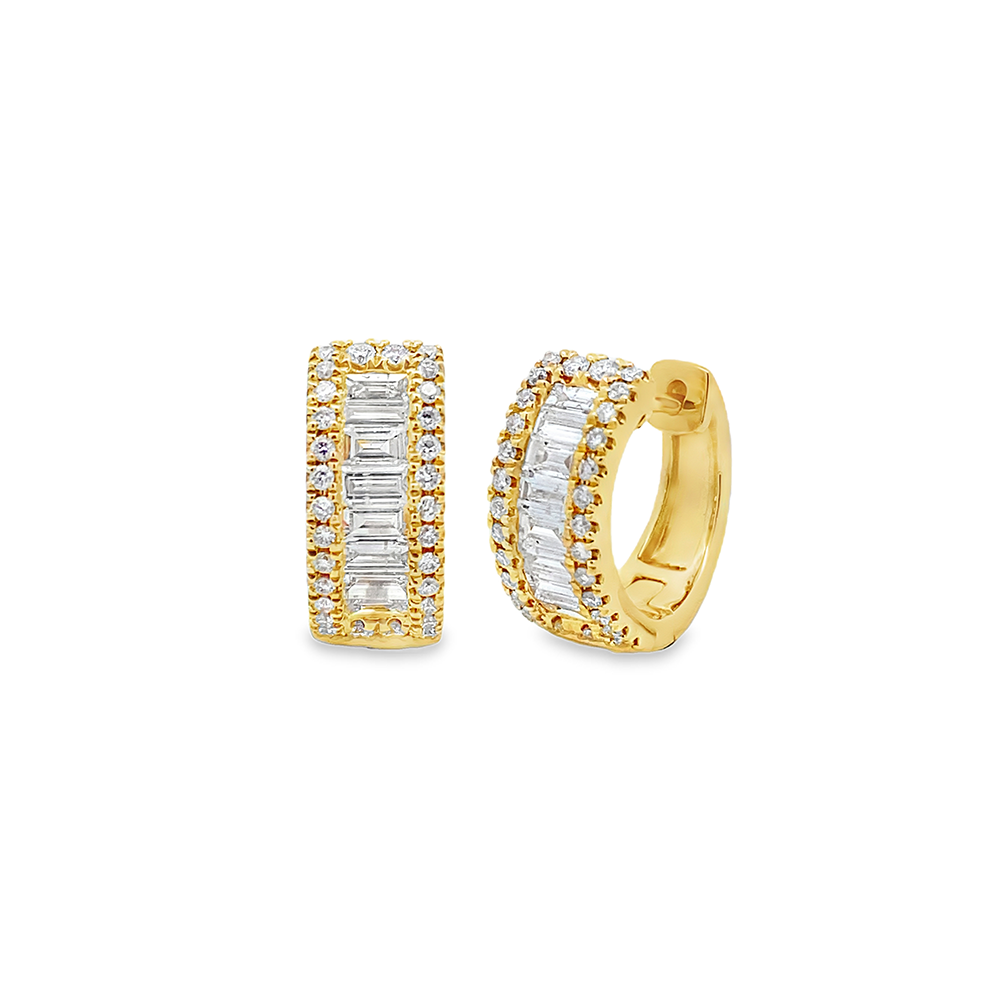 Slide Argollas Brillantes y Baguettes