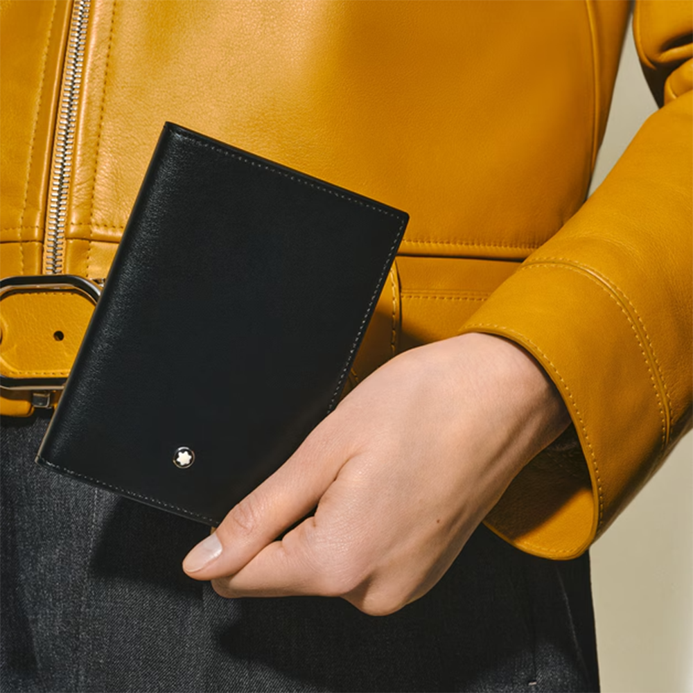 Slide Montblanc Tarjetero para 4 Tarjetas de Piel Meisterstück