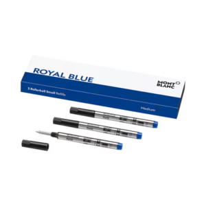 Montblanc 3x Recambios para Rollerball Pequeño, Royal Blue