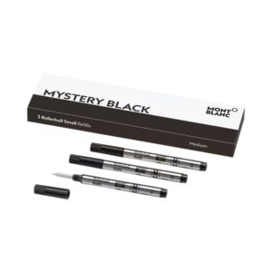 Montblanc 3x Recambios para Rollerball Pequeño, Mystery Black